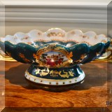 P01. Handpainted 2-handled Sevres porcelain bowl. 